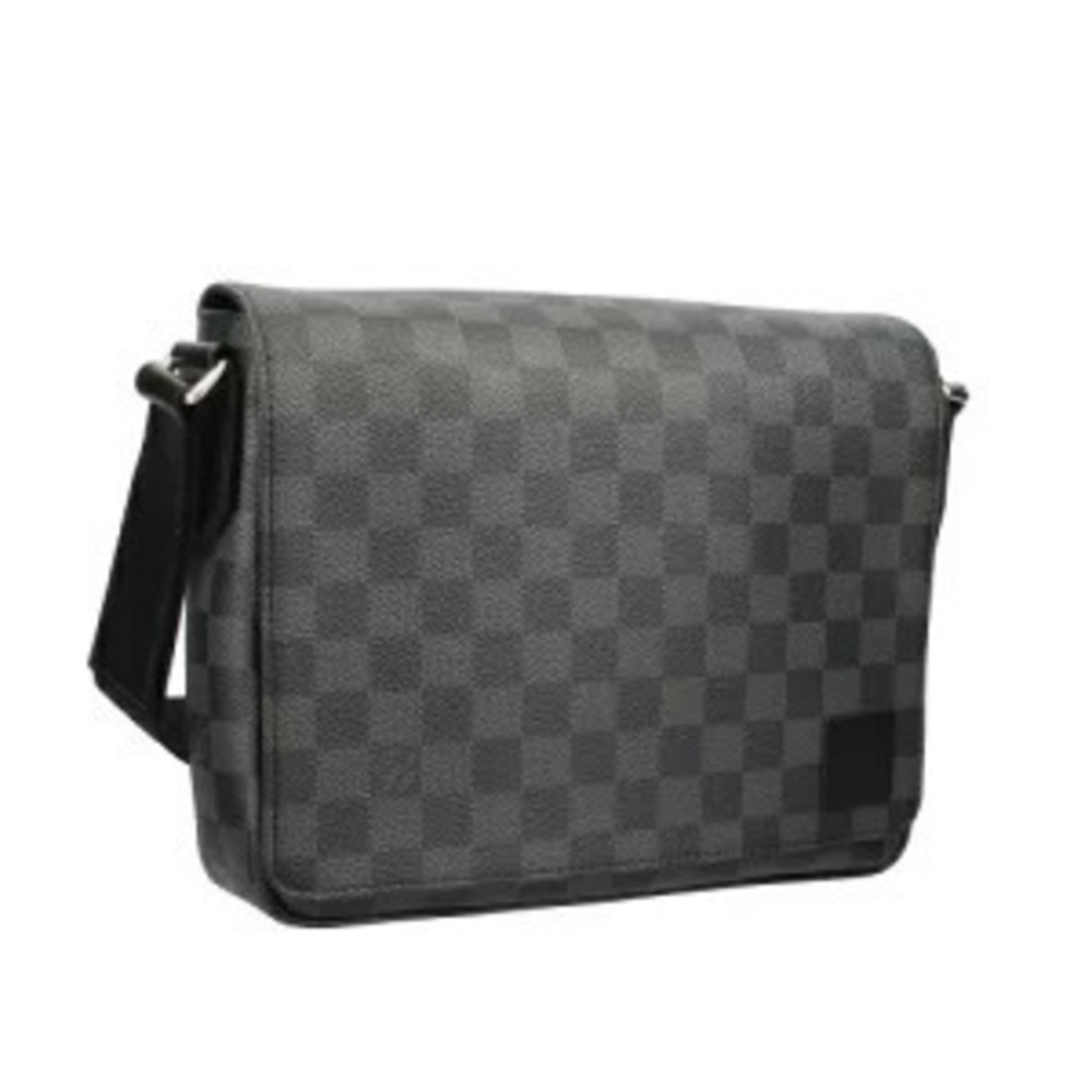 Louis Vuitton Shoulder Graphite Black Damier District Bag Black